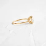 Pictorial Ring, Oval Cut Moissanite Diamond Ring - Image 4