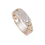 Natural Diamond Chain Link Ring - Image 4