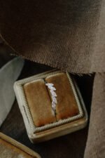 Marquise Shape Pave Diamond Curved Band, Diamond Ring for women, Diamond Ring - Image 4