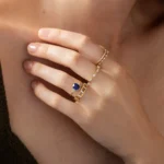 14K Solid Gold 1.44ct. Blue Sapphire Ring - Image 2