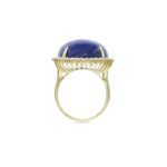 14K Solid Gold Lapis and Diamond Ring Set - Image 3