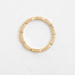 The karat store Inline Ring with Diamond Edging , Diamond Ring for women - Image 2