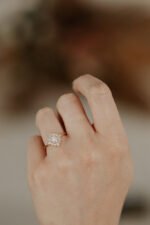 14k Solid Gold  Moissanite Diamond Round Ring - Image 4