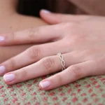 14K Gold Micro Pave Set Diamond Infinity Ring - Image 5