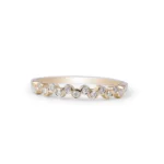 14k Gold Natural Diamond Stacking Ring - Image 3