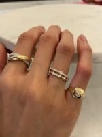 Diamond Letter Signet Ring - Image 3