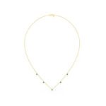 14K Solid Gold prong set Emerald Choker - Image 5