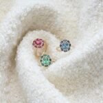 14K Solid Gold Emerald Floral Ring - Image 4