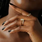 14k Solid Gold Moissanite Diamond Radiant Cut Engagement Ring - Image 4