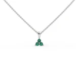 18k Solid Gold Triangle Shape Emerald Pendant - Image 3