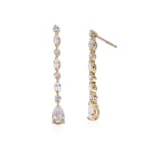 18karat Gold Multi Natural Diamond Drop Earrings