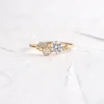 鑽石獨立戒指 , 莫桑石鑽石戒指