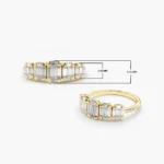 14K Graduating Baguette Diamond Anniversary Ring - Image 2