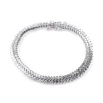 Baguette Diamond Chevron Bracelet - Image 6