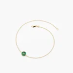 18k Solid Gold Marquise Emerald Cluster Bracelet - Image 3