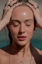 18K Solid Gold Citrine Baguette Eternity Band - Image 4