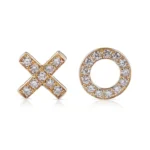 Natural Diamond Xo Earrings - Image 3