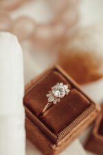 14k Solid Gold Moissanite Diamond Round Ring - Image 2