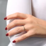 14K Solid Gold Round Emerald Eternity Band - Image 3