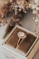 14K Solid Gold 1 ct Round Moissanite Diamond Ring - Image 2