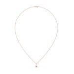 18k Solid Gold Natural Solitaire Emerald Necklace - Image 5