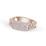 Natural Diamond Chain Link Ring - Image 2
