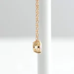 14K Solid Gold Lab-Grown Diamond Threaded Necklace - Image 6