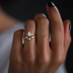 14k Solid Gold Oval Cut Moissanite Diamond Ring - Image 6