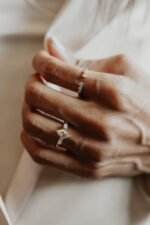 14k Solid Gold 2.16ct Lozenge Champagne Cut Moissanite Engagement Ring - Image 8