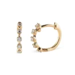 Honor Floating Natural Diamond Huggies