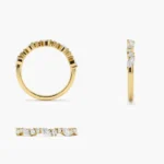 14k Marquise Cluster Stackable Wedding Ring - Image 3