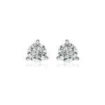 The Karat Store 14K White Gold Lab-Created Diamond 3-Prong Martini Stud Earrings - Image 3