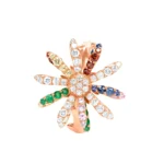 18K Solid Gold Festival Flower Rotate Ring - Image 3