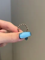 3mm Brilliant Cushion Cut Moissanite Bezel Halfway Eternity Band - Image 6