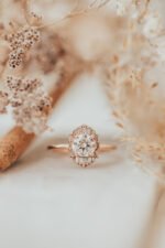 14K Solid Gold 1 ct Round Moissanite Diamond Ring - Image 3