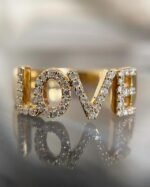 Love Diamond Ring | Love Letter Diamond Ring | Diamond Ring | Valentines Day - Image 5