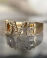 Love Diamond Ring | Love Letter Diamond Ring | Diamond Ring | Valentines Day - Image 3