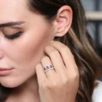 14K Solid Gold Baguette Sapphire and Diamond Ring - Image 7