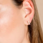 14k Unique Baguette Natural Diamond Earrings - Image 7