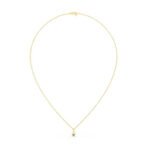 18k Solid Gold Natural Solitaire Emerald Necklace - Image 2