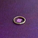 14K Solid Gold Art Deco Emerald Wedding Ring - Image 2