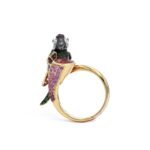 14K Solid Gold Parrot Ring - Image 3