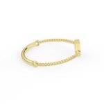 18K Solid Gold Natural Emerald Cluster Necklace - Image 6