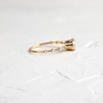 Diamond Distance Ring, Diamond Moissanite Engagement Ring 18karat Gold Ring - Image 5