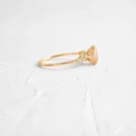 14k Solid Gold 1ct. Pink Moissanite Diamond Ring - Image 2