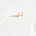 Spun Silk Gold Diamond Studs - Image 3