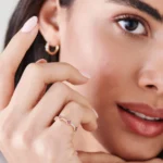 14K Solid Gold Full Eternity Clover Ruby and Diamond Ring - Image 8