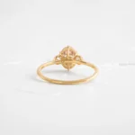 14K Solid Gold 1.25ct Pink Moissanite Diamond Ring - Image 4
