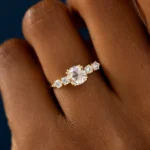 14k Solid Gold  Rose Cut Diamond Ring - Image 6