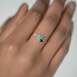 14k Solid Gold Moissanite Diamond Clear Water Ring - Image 8